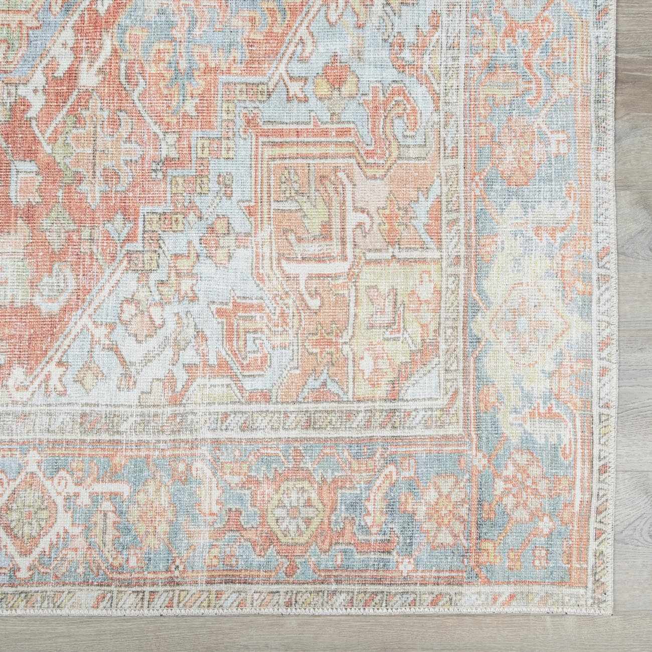Rust Maayon Washable Rug by Boutique Rugs