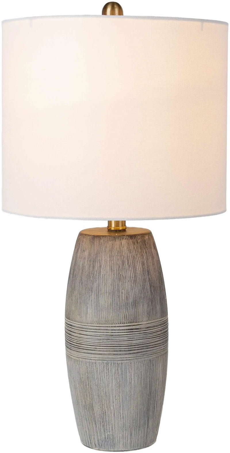 Mabayo Ribbed White Ceramic Table Lamp by Boutique Rugs