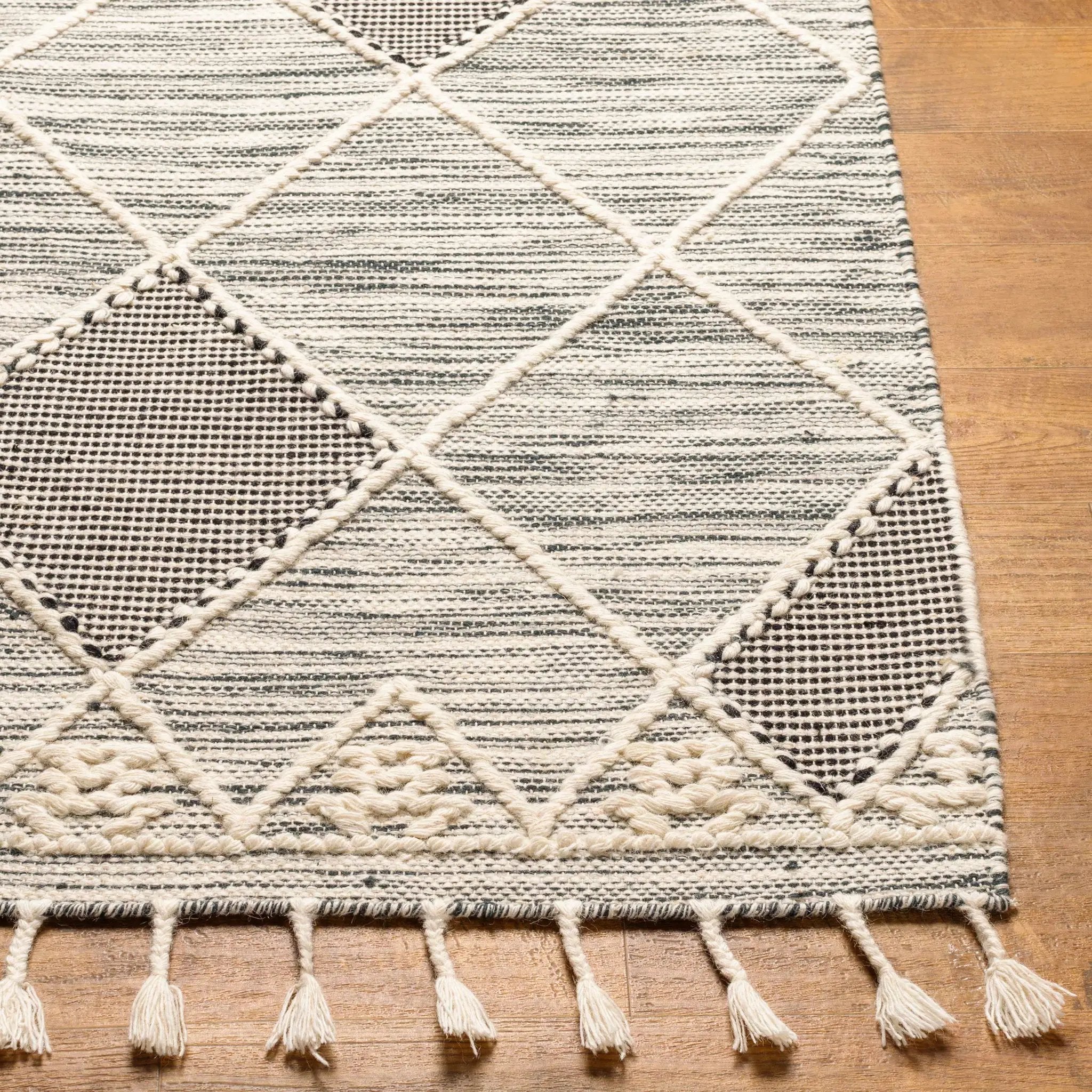 Mabua Tasseled Jute&Wool Rug - Clearance by Boutique Rugs