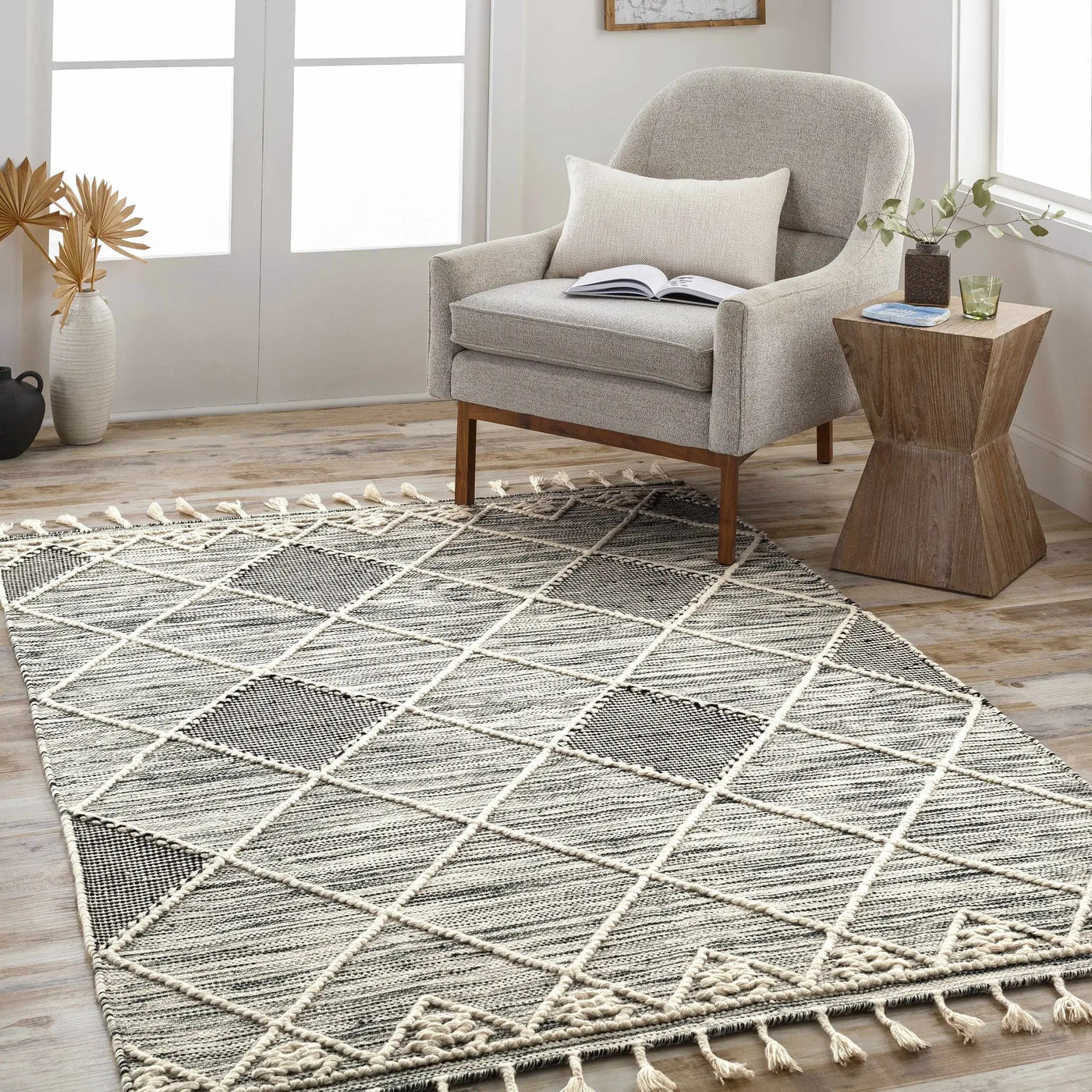 Mabua Tasseled Jute&Wool Rug - Clearance by Boutique Rugs