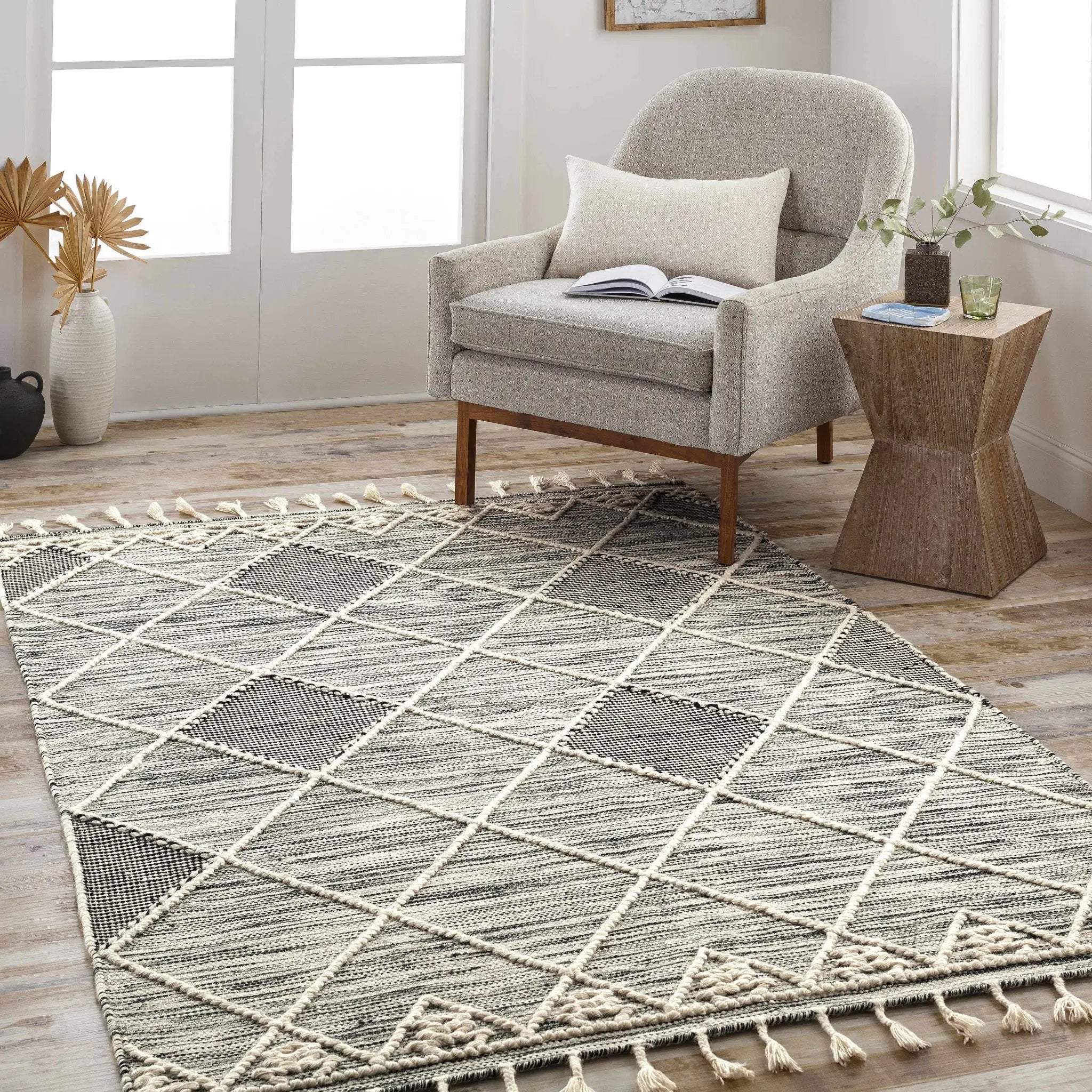 Mabua Tasseled Jute&Wool Rug - Clearance by Boutique Rugs