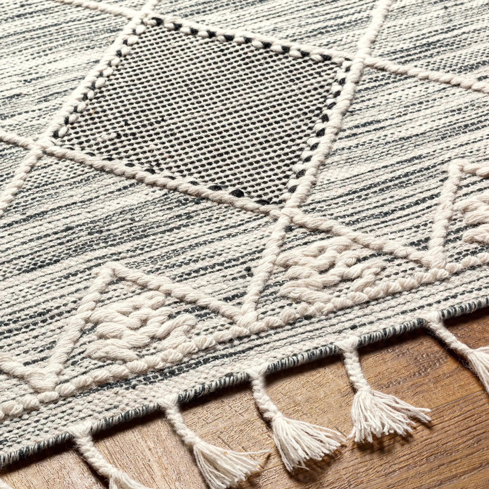 Mabua Tasseled Jute&Wool Rug - Clearance by Boutique Rugs