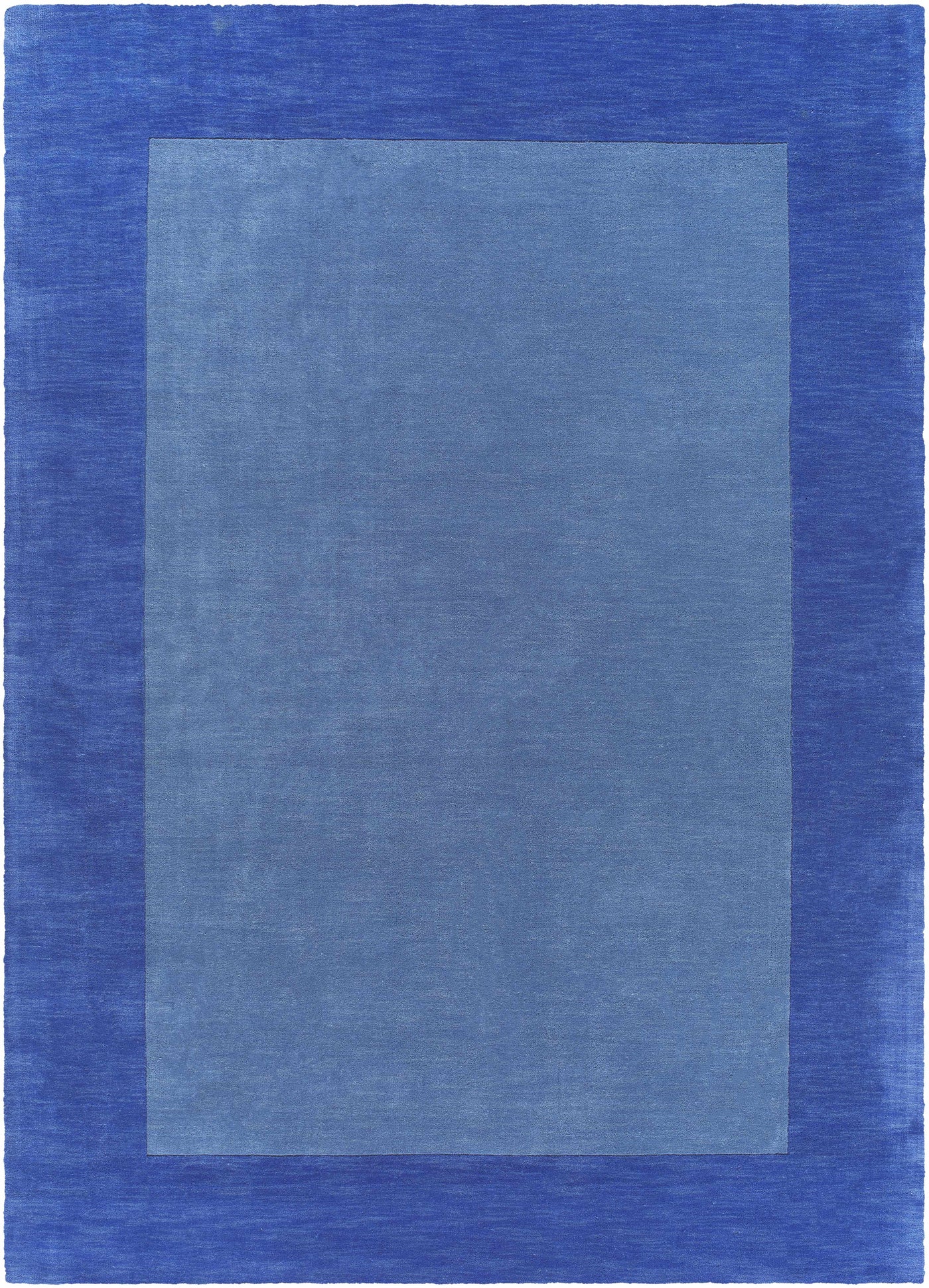 Macedon Blue Bordered Wool Rug by Boutique Rugs