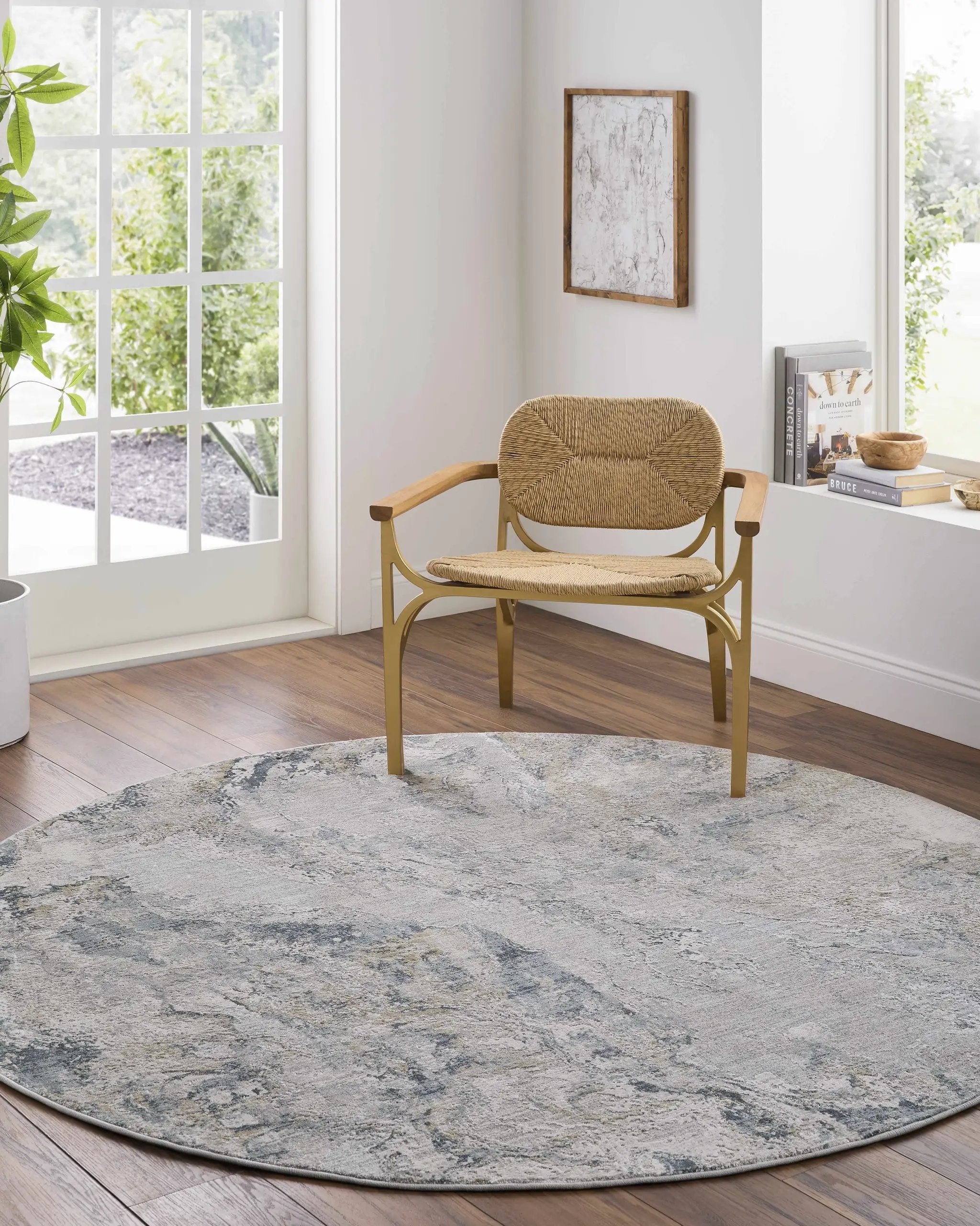 Maddington Gray Marble Thick Luxe Rug by Boutique Rugs