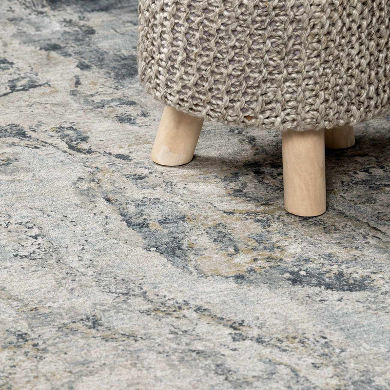Maddington Gray Marble Thick Luxe Rug by Boutique Rugs