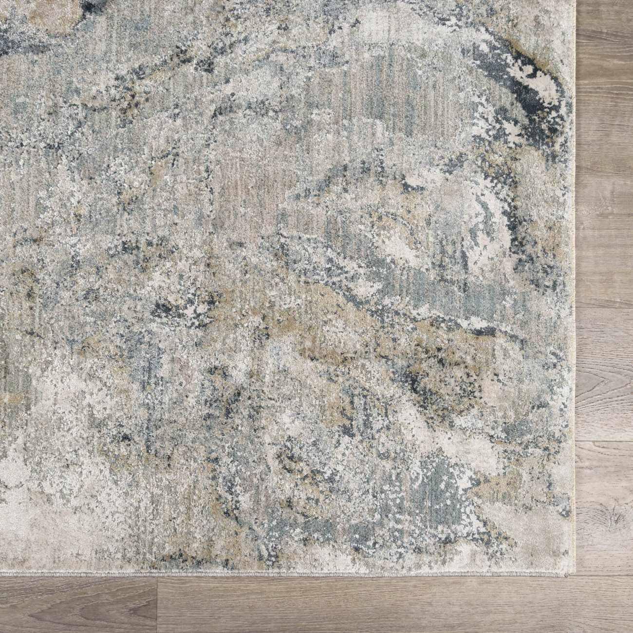 Maddington Gray Marble Thick Luxe Rug by Boutique Rugs