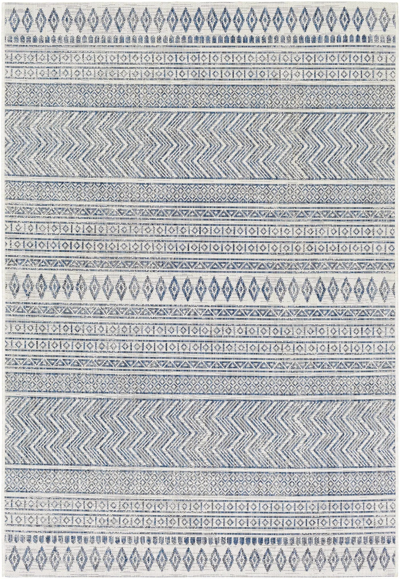 Madras Light Blue Green All Over Performance Outdoor Area Rug by Boutique Rugs