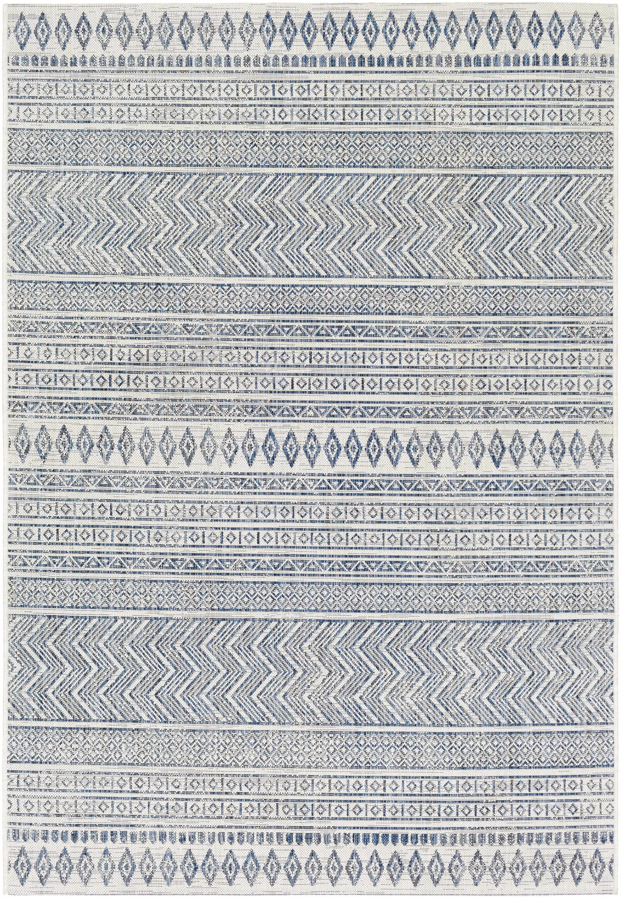 Madras Light Blue Green All Over Performance Outdoor Area Rug by Boutique Rugs