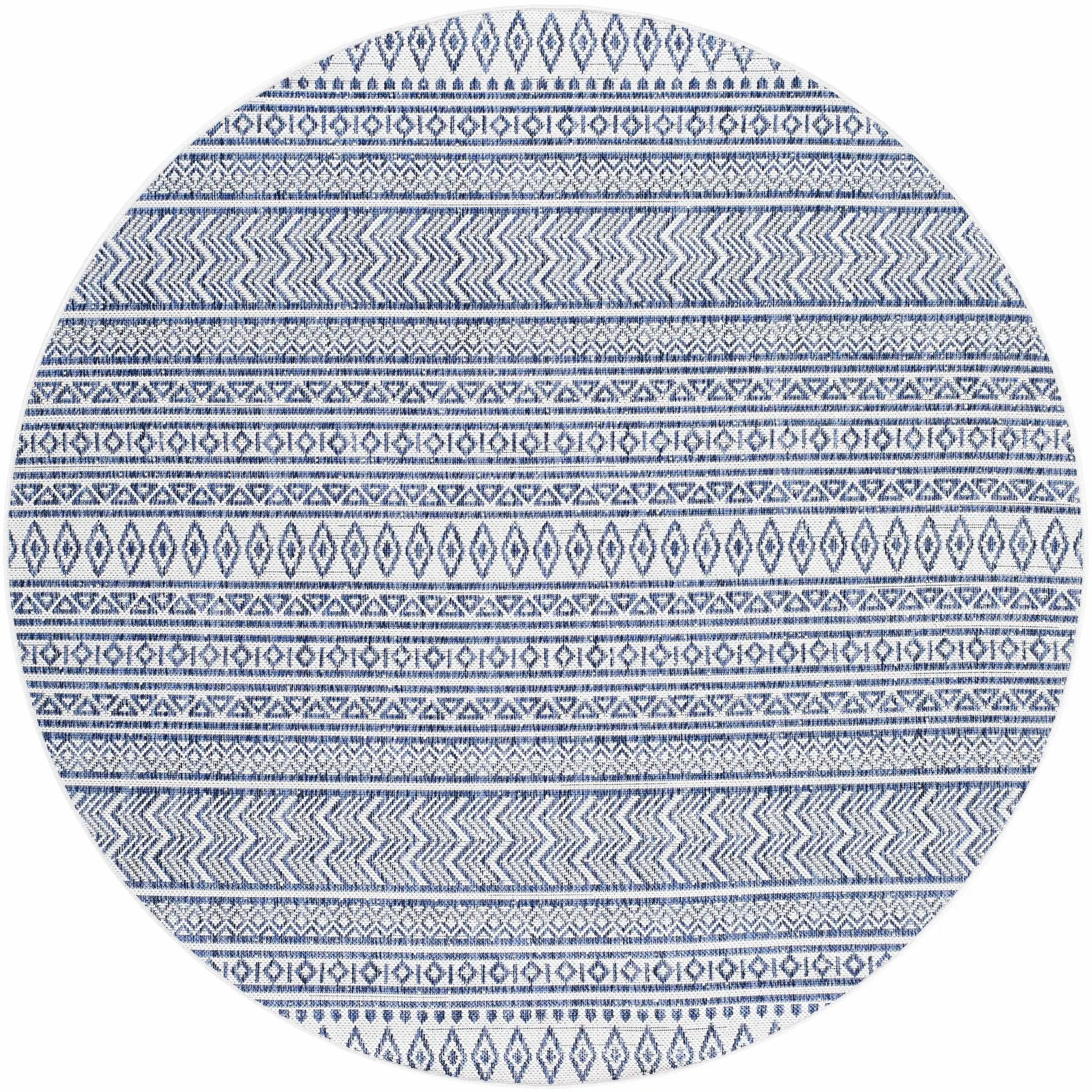 Madras Light Blue Green All Over Performance Outdoor Area Rug by Boutique Rugs