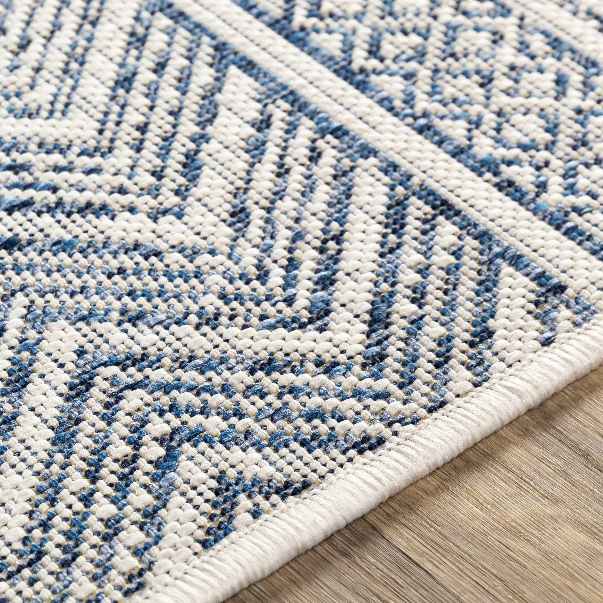 Madras Light Blue Green All Over Performance Outdoor Area Rug by Boutique Rugs