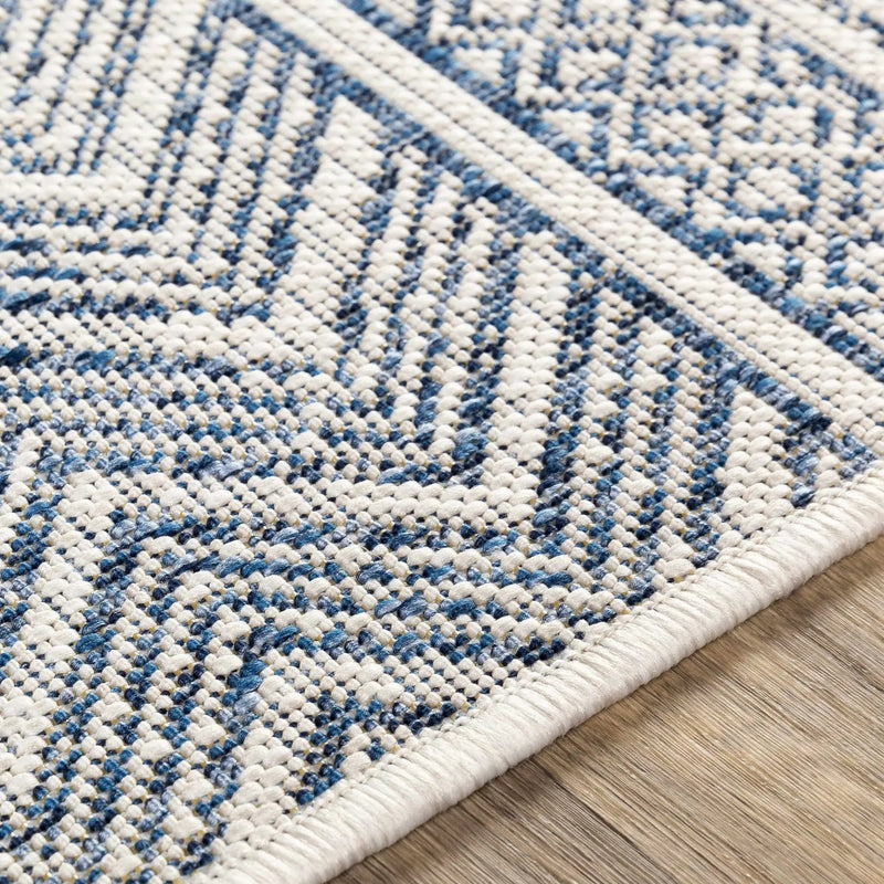 Madras Light Blue Green All Over Performance Outdoor Area Rug by Boutique Rugs