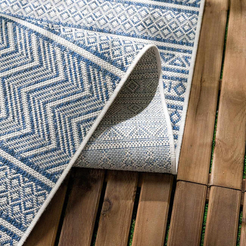 Madras Light Blue Green All Over Performance Outdoor Area Rug by Boutique Rugs
