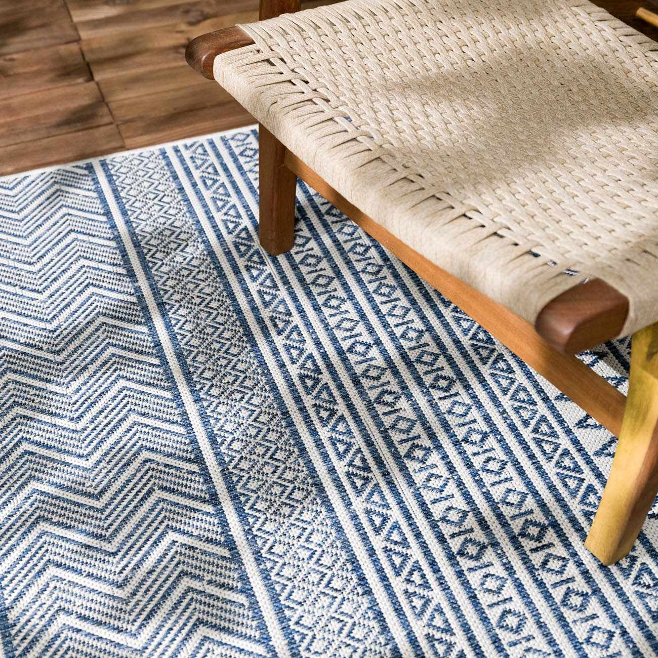 Madras Light Blue Green All Over Performance Outdoor Area Rug by Boutique Rugs