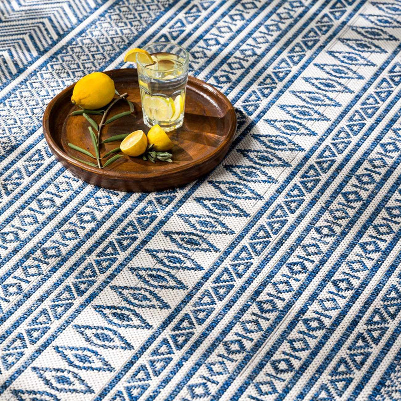 Madras Light Blue Green All Over Performance Outdoor Area Rug by Boutique Rugs