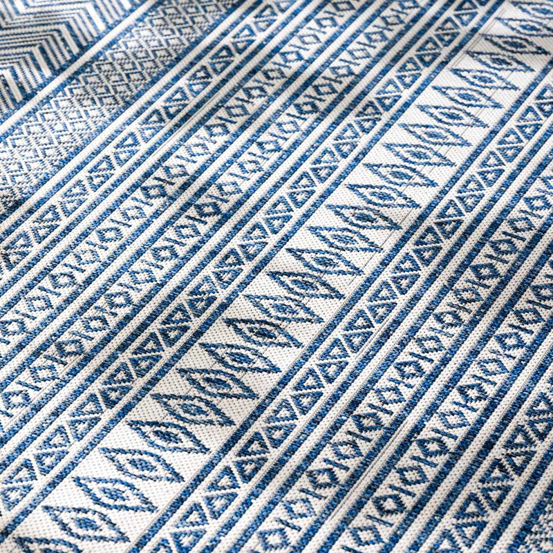 Madras Light Blue Green All Over Performance Outdoor Area Rug by Boutique Rugs