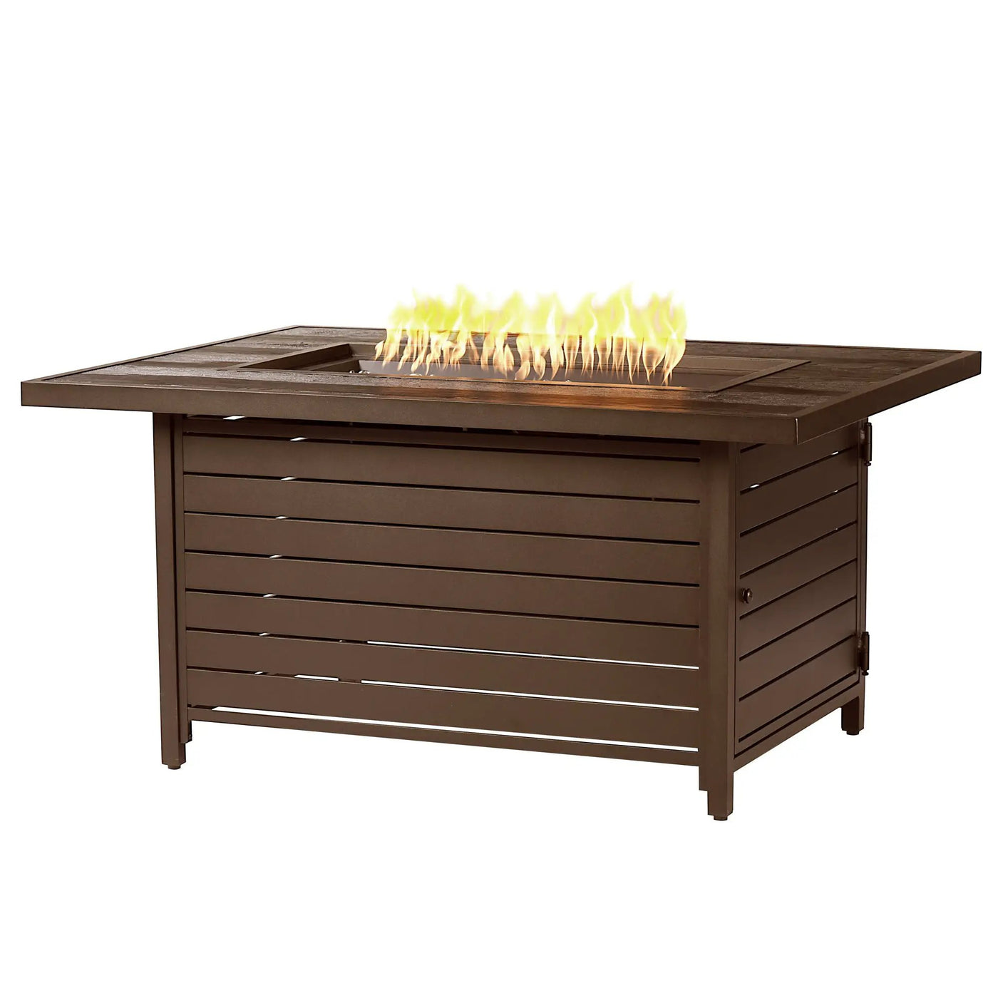 Aluminum 48-in Rectangular Propane Fire Table, Beads, Covers and Lid by Sharicks