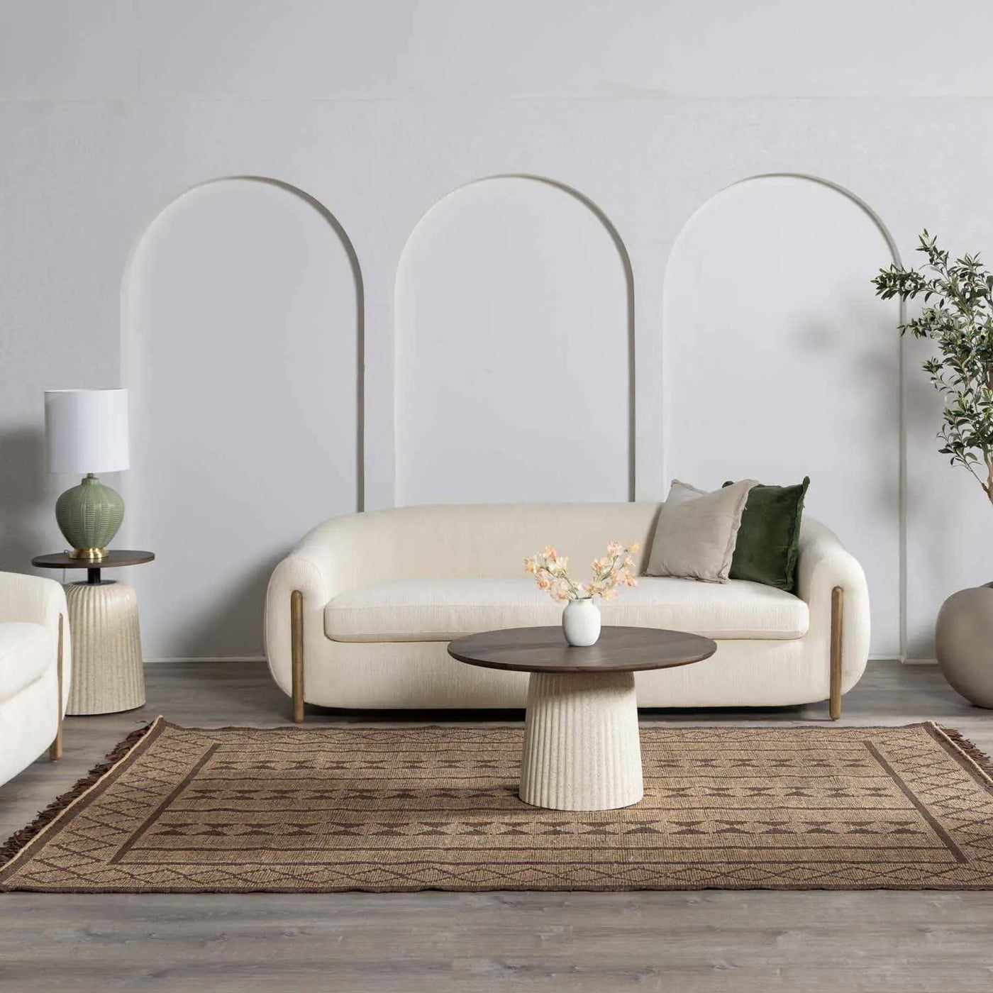 Maia Jute & Leather Area Rug - Clearance by Boutique Rugs