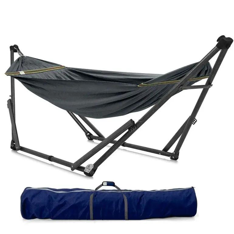 Tranquillo Uniki Canvas Hammock with Stand for Ultimate Relaxation by Megsu