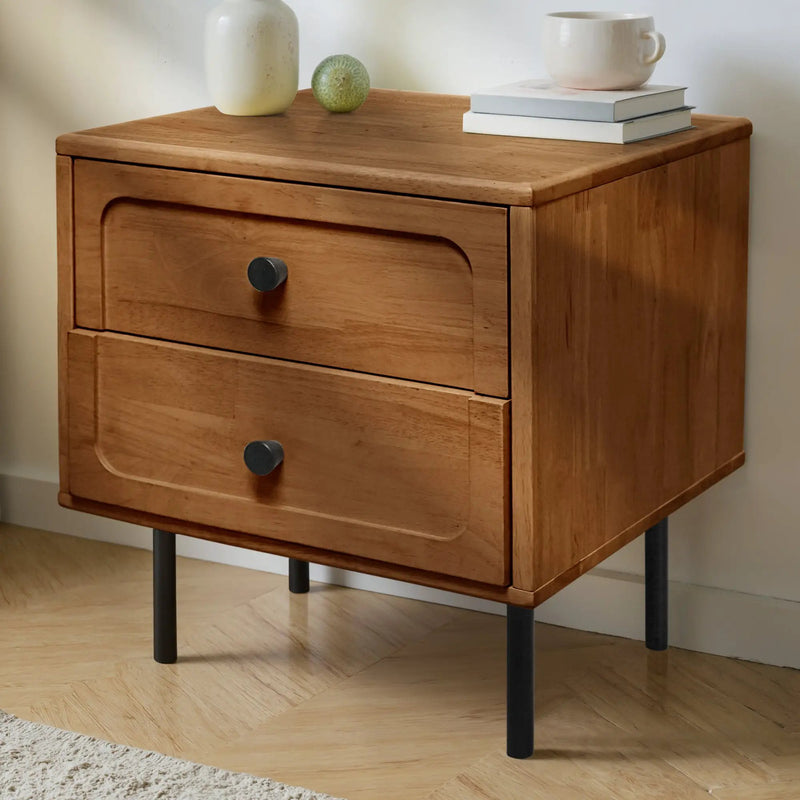 Savana Solid Wood 2-Drawer Nightstand by Megsu