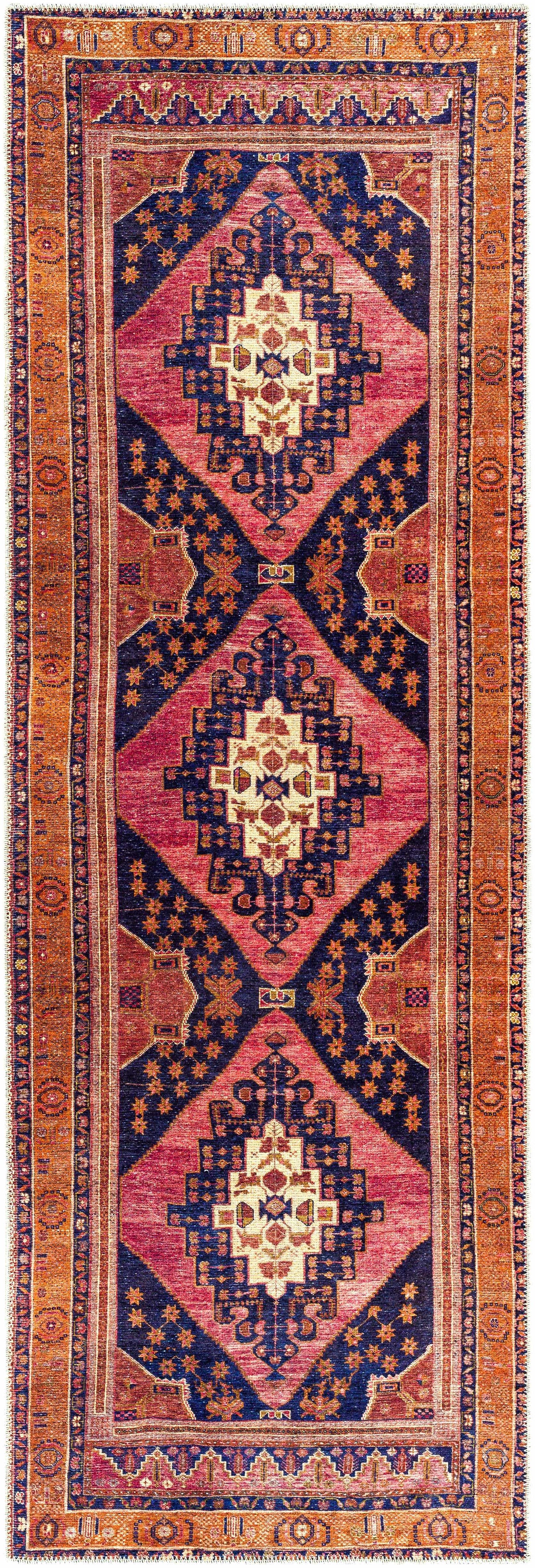 Malamote Vintage Flat Pile Washable Rug by Boutique Rugs