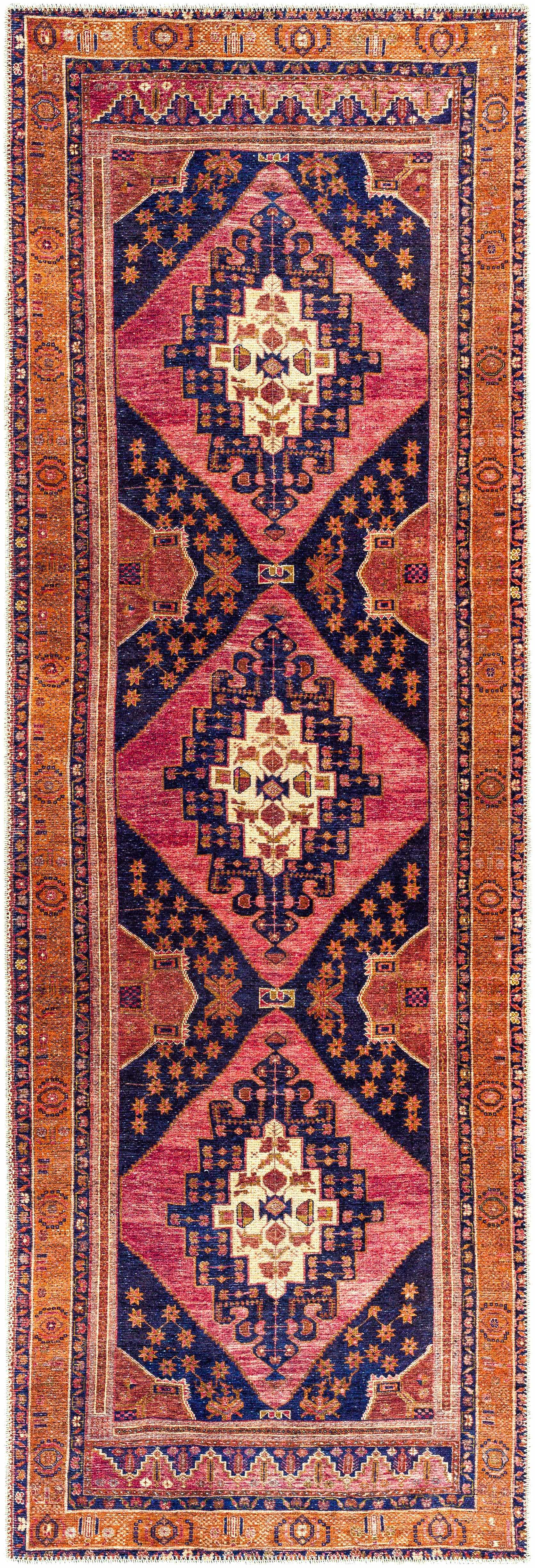 Malamote Vintage Flat Pile Washable Rug by Boutique Rugs