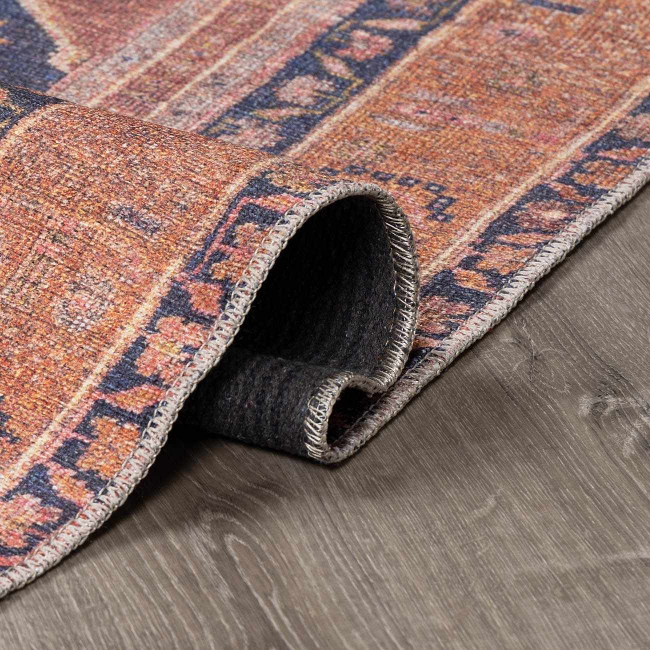 Malamote Vintage Flat Pile Washable Rug by Boutique Rugs