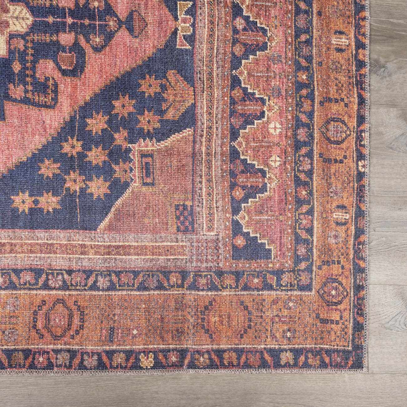 Malamote Vintage Flat Pile Washable Rug by Boutique Rugs