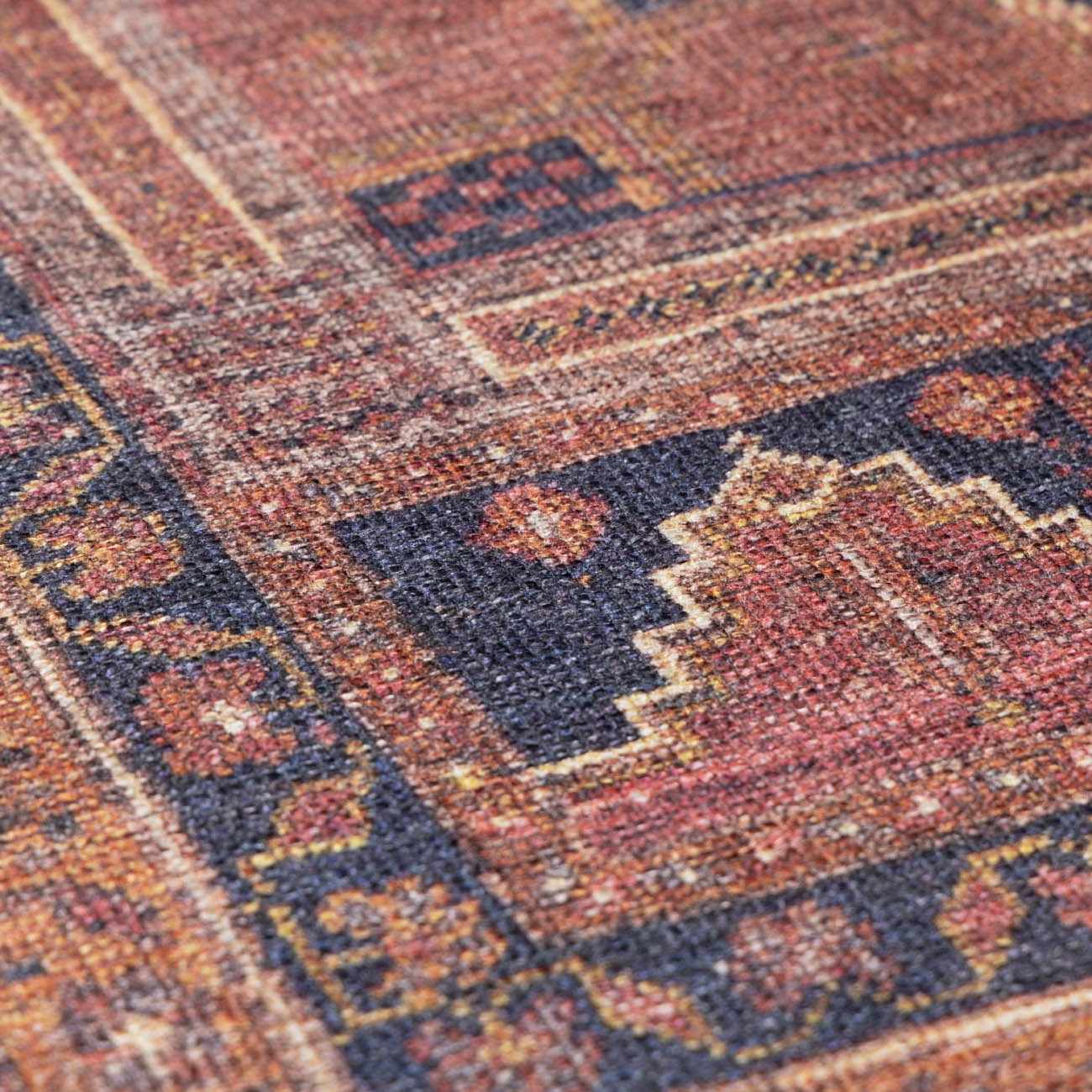 Malamote Vintage Flat Pile Washable Rug by Boutique Rugs