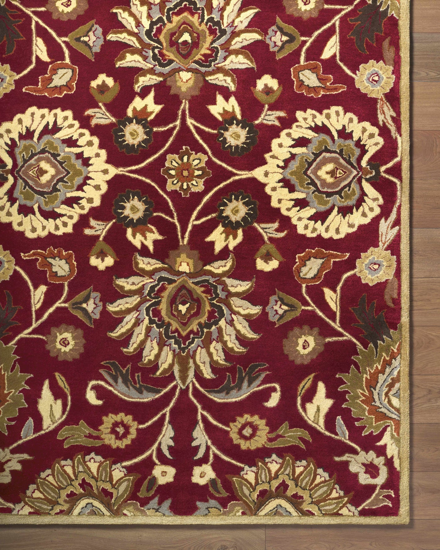 Conesus Red 1061 Hand Tufted Wool Rug by Boutique Rugs