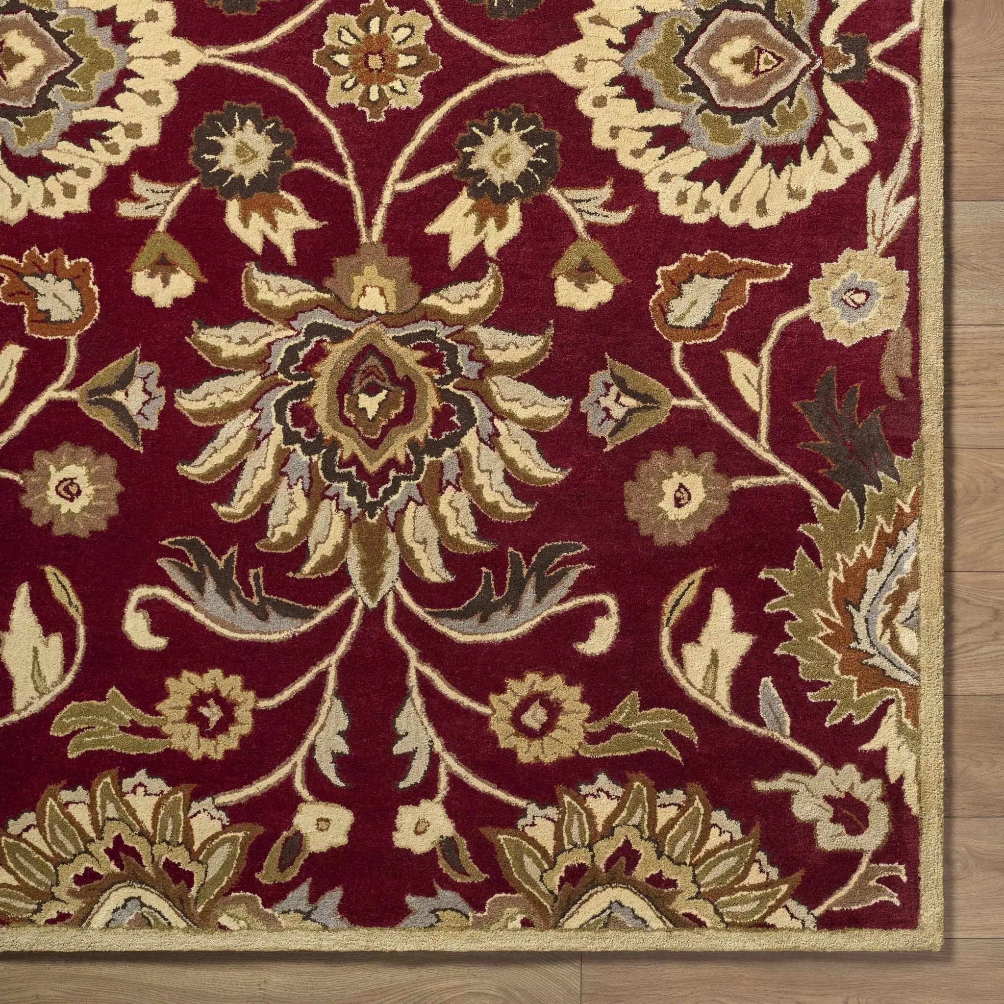 Conesus Red 1061 Hand Tufted Wool Rug by Boutique Rugs