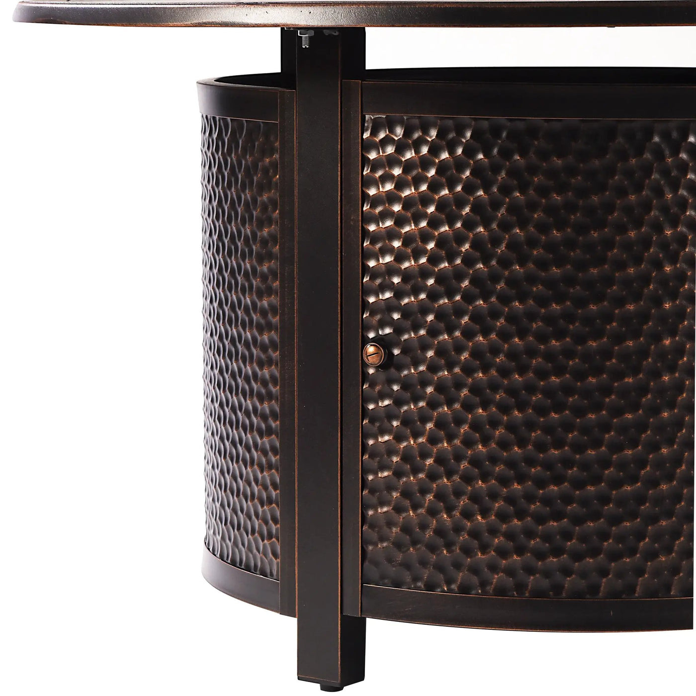 Aluminum 44-in Round Propane Fire Table with Beads, Covers and Lid by Sharicks
