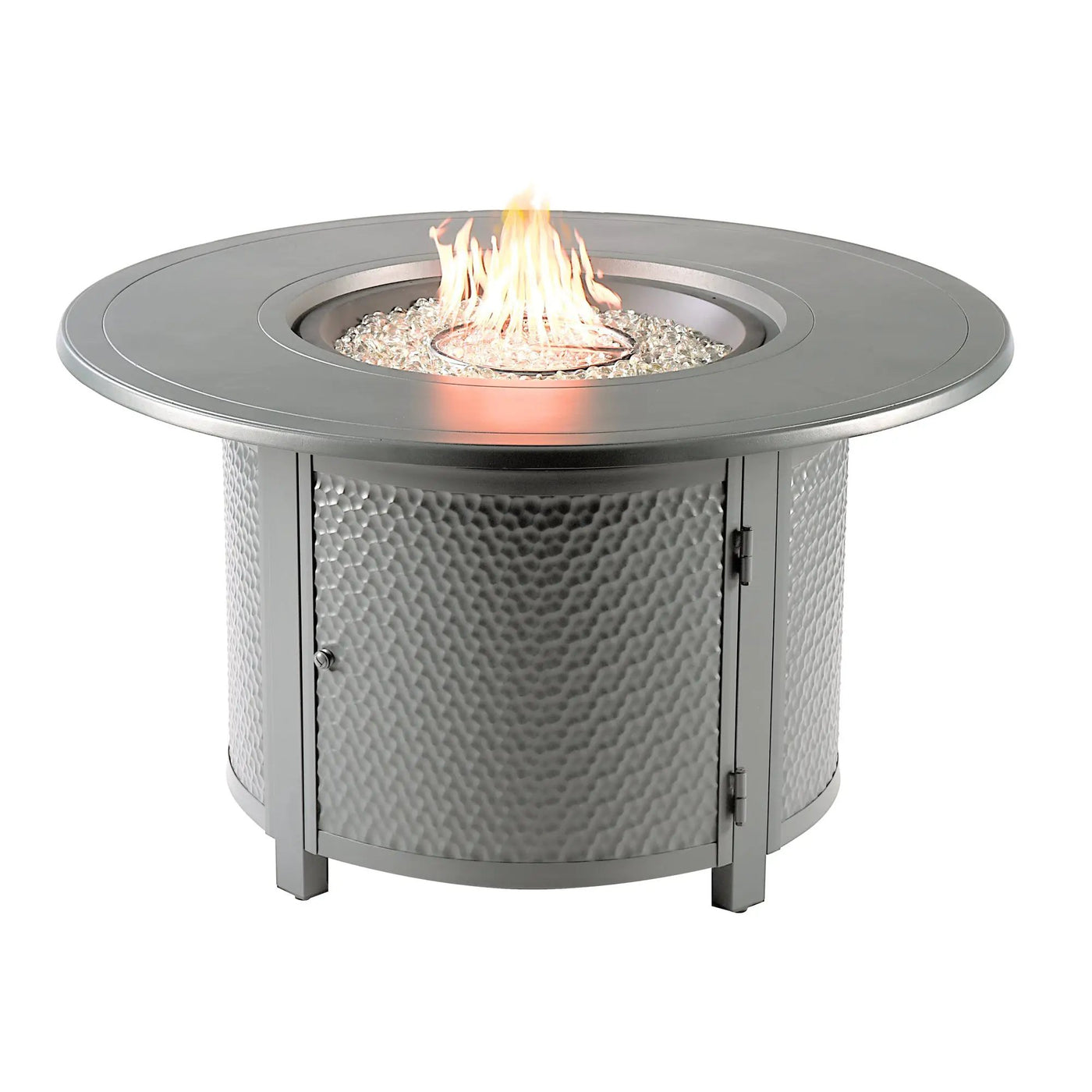 Aluminum 44-in Round Propane Fire Table with Beads, Covers and Lid by Sharicks