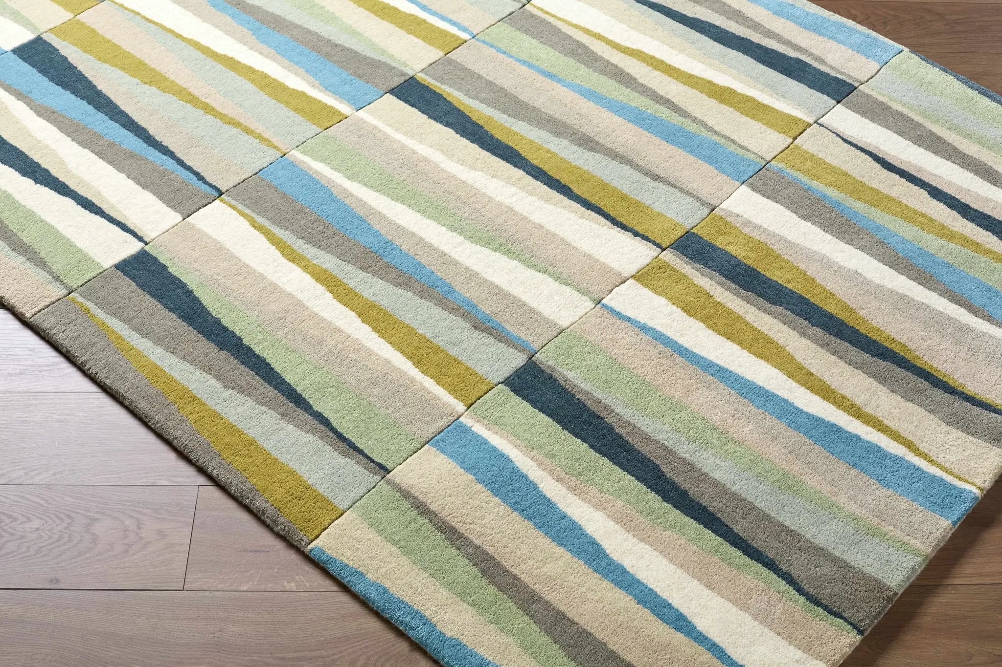 Mathiston Geometric Triangles Wool Rug by Boutique Rugs