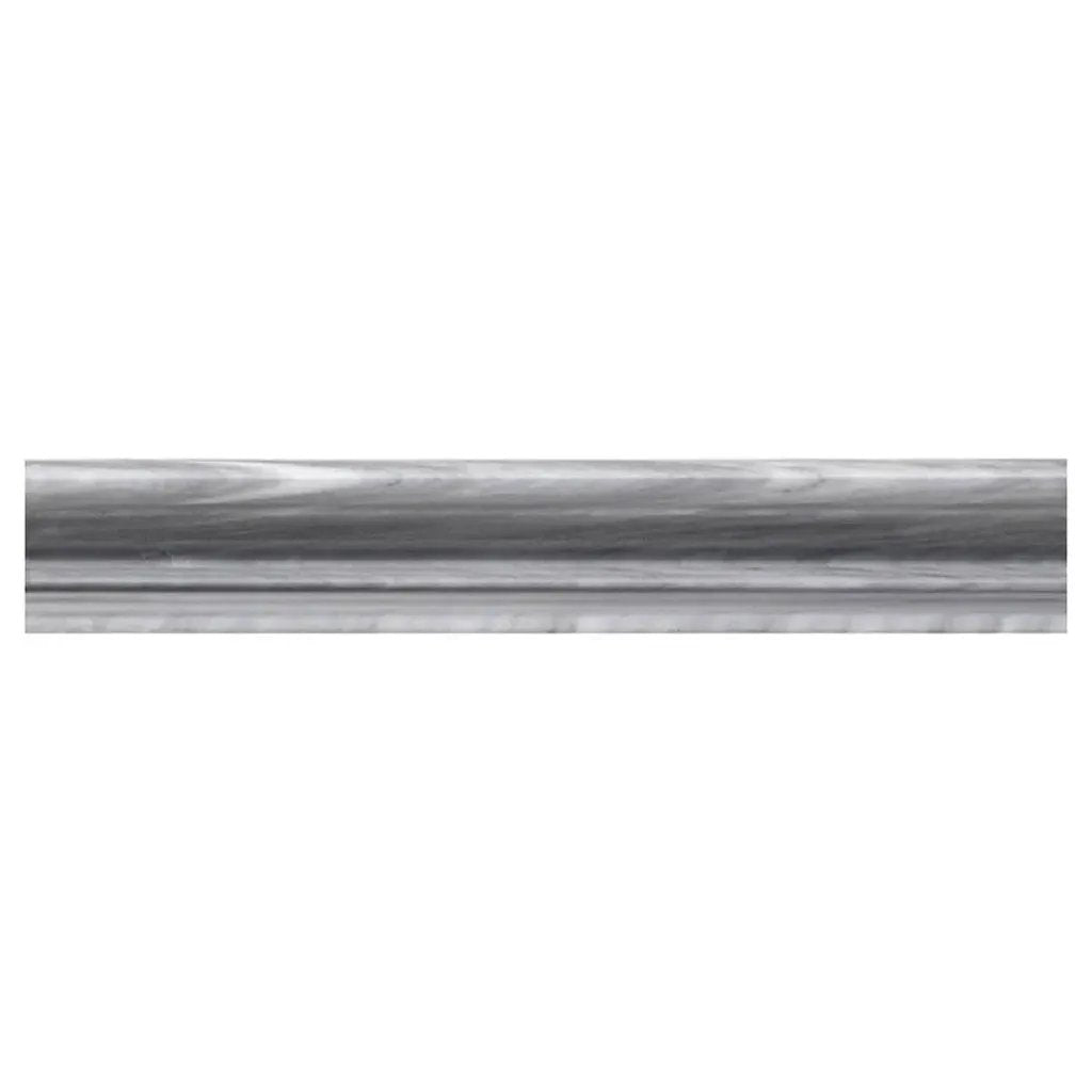 Cloud Gray 2x12 Polished Bardiglio Nuvolato Chair Rail Marble Tile Trim (10 pack, 1.667 sq ft/case) by Apollo Tile