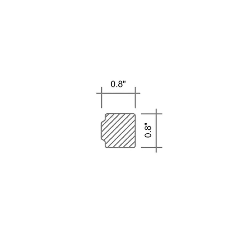 Gray 0.8x12 Polished Bardiglio Nuvolato Pencil Marble Tile Trim (10 pack, 0.667 sq ft/case) by Apollo Tile