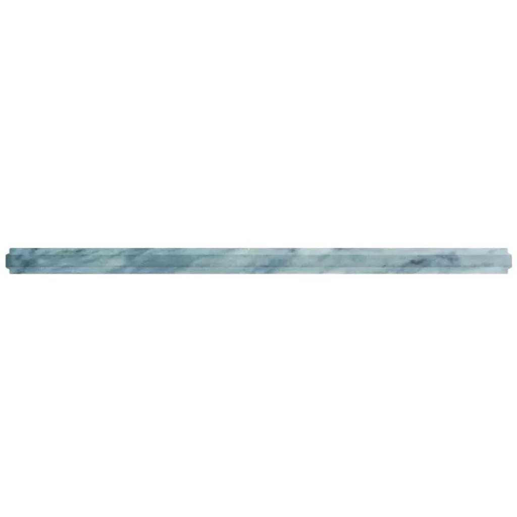 Gray 0.8x12 Polished Bardiglio Nuvolato Pencil Marble Tile Trim (10 pack, 0.667 sq ft/case) by Apollo Tile
