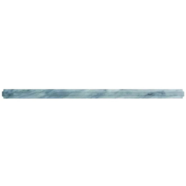 Gray 0.8x12 Polished Bardiglio Nuvolato Pencil Marble Tile Trim (10 pack, 0.667 sq ft/case)