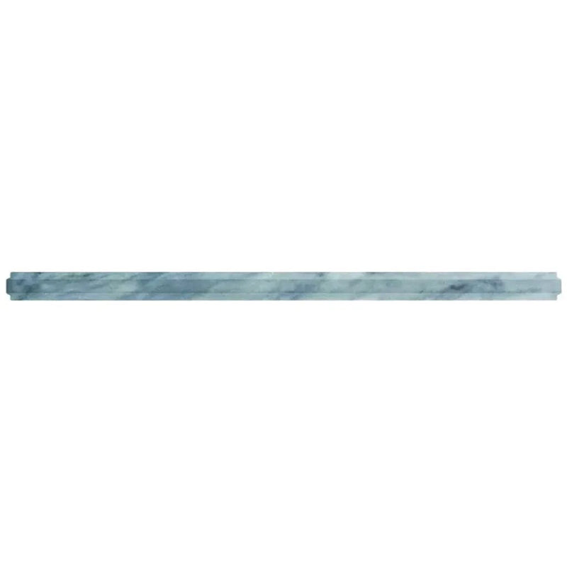Gray 0.8x12 Polished Bardiglio Nuvolato Pencil Marble Tile Trim (10 pack, 0.667 sq ft/case) by Apollo Tile