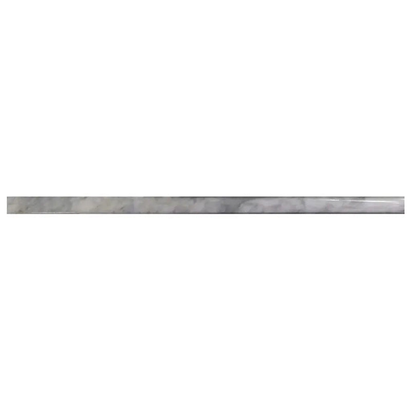 Cloud Gray 0.5x12 Polished Calacatta Bluette Pencil Marble Tile Trim (10 pack, 0.5 sq ft/case) by Apollo Tile