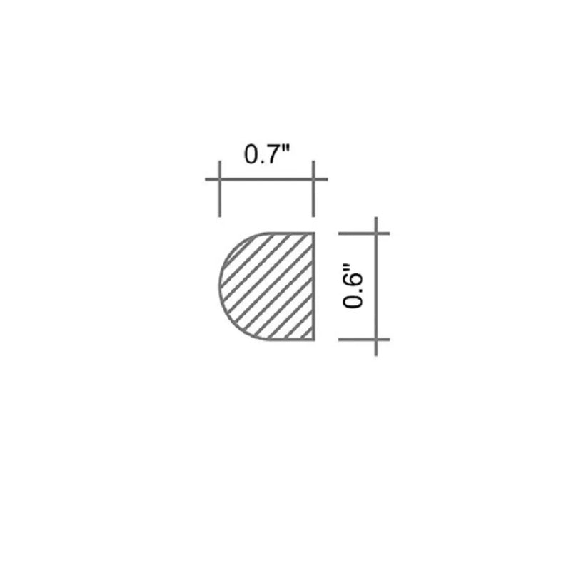 White 0.5x12 Polished Bianco Carrara Pencil Marble Tile Trim (10 pack, 0.5 sq ft/case) by Apollo Tile