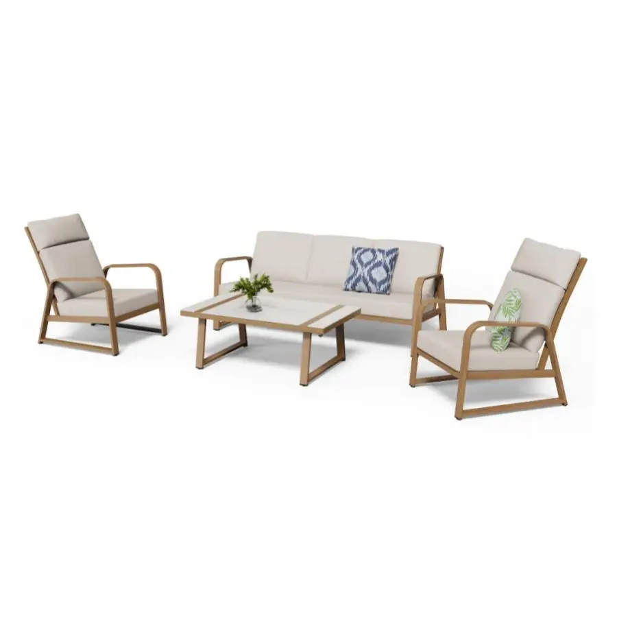 Mckinley 4-Piece Aluminum Living Room Set by Outdoor-USA®