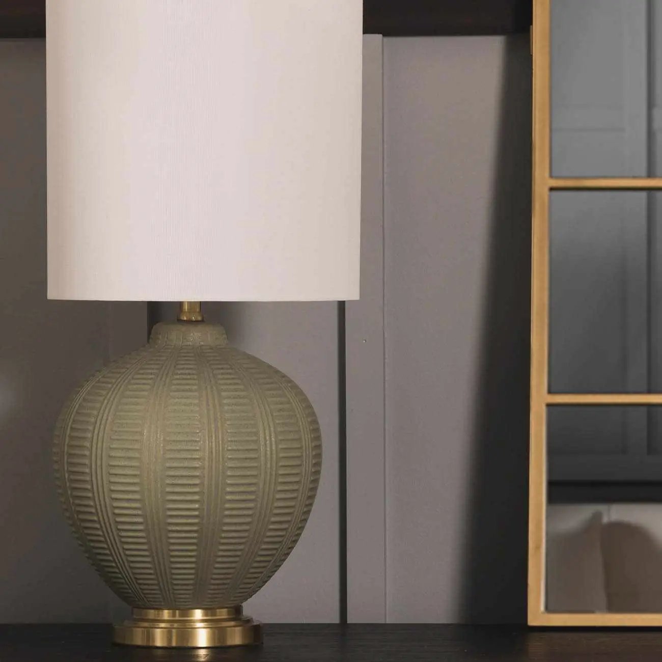 McMurray Green Textured Table Lamp - Clearance by Boutique Rugs
