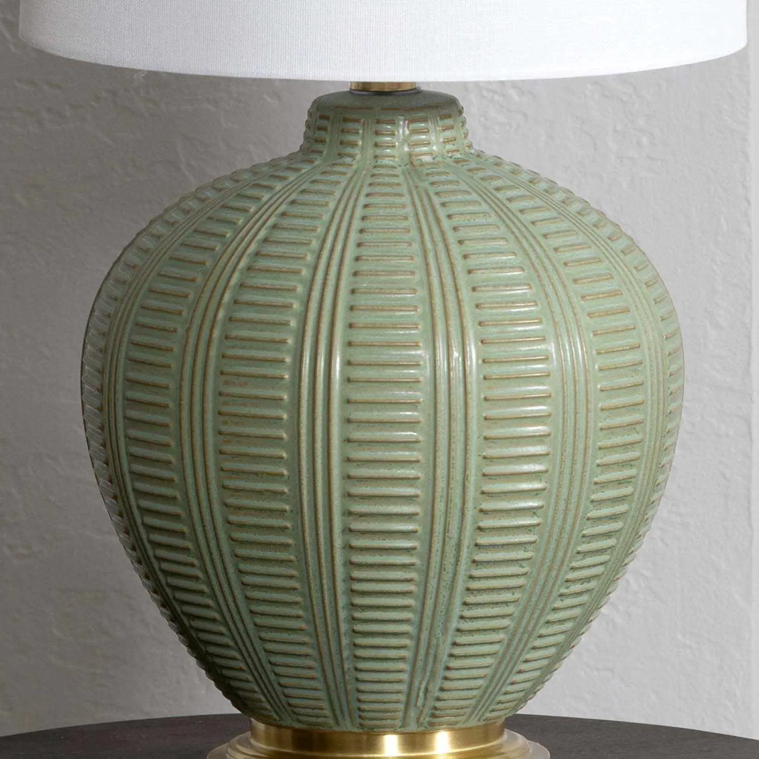McMurray Green Textured Table Lamp - Clearance by Boutique Rugs