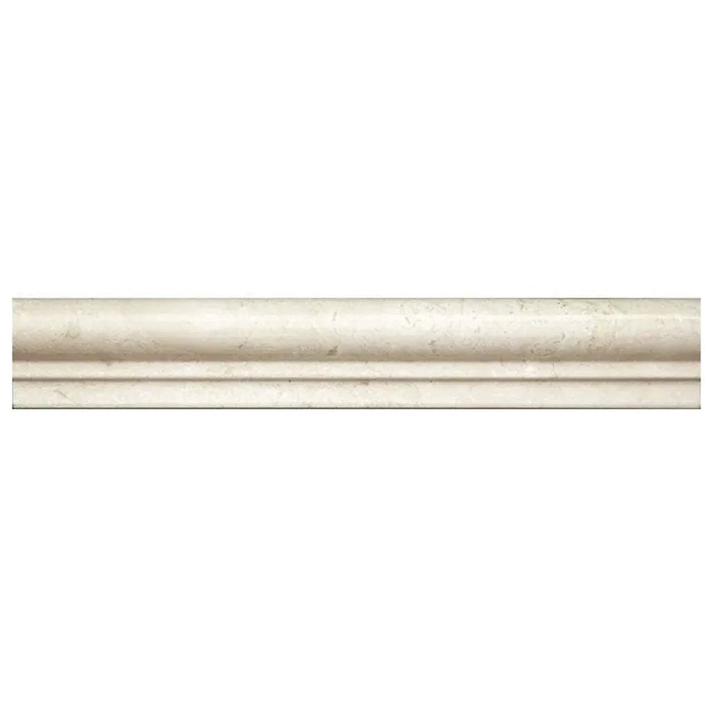 Beige 2x12 Polished Crema Marfil Chair Rail Marble Tile Trim (10 pack, 1.667 sq ft/case) by Apollo Tile