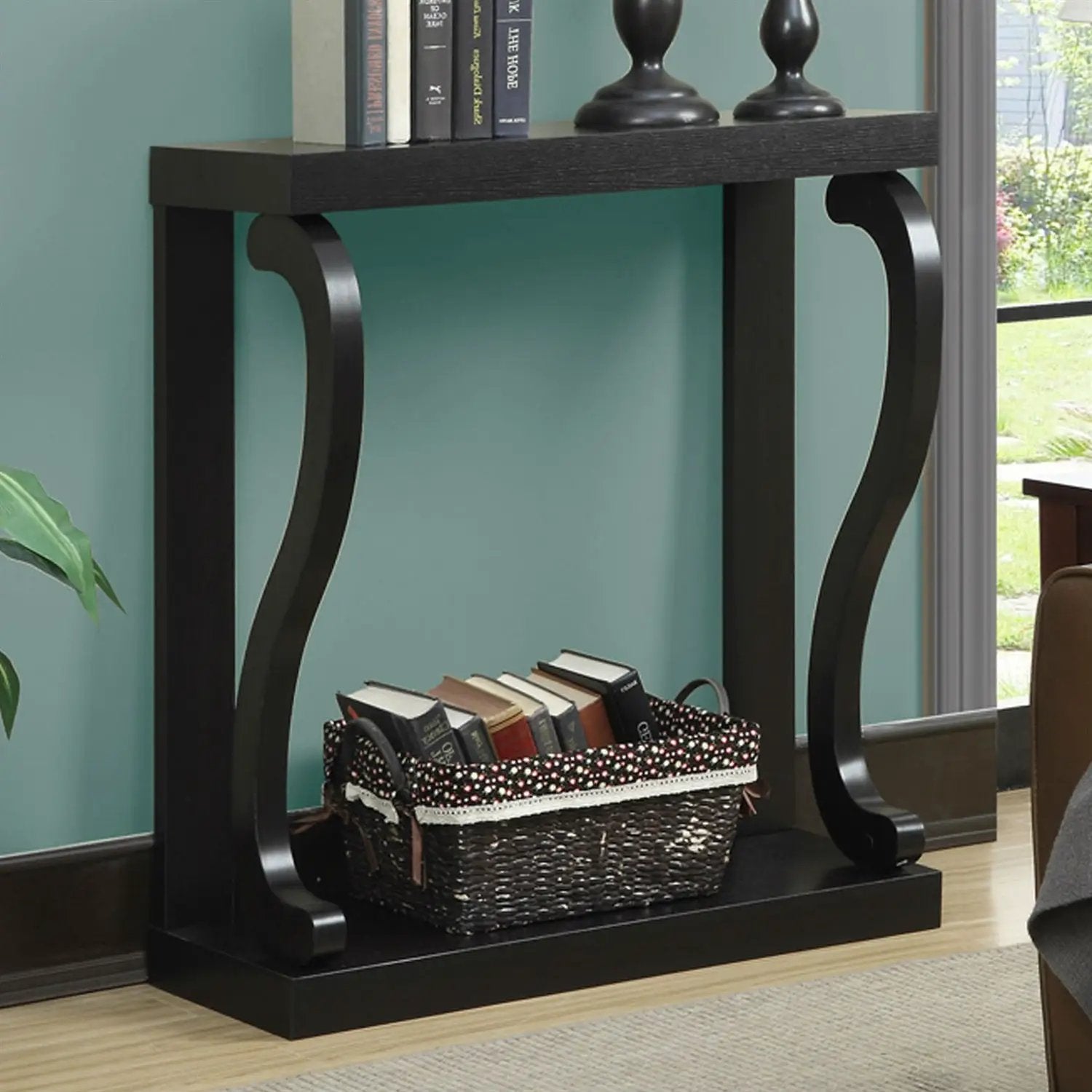 Modern Curved Legs Rich Espresso Console Table by HomePacific