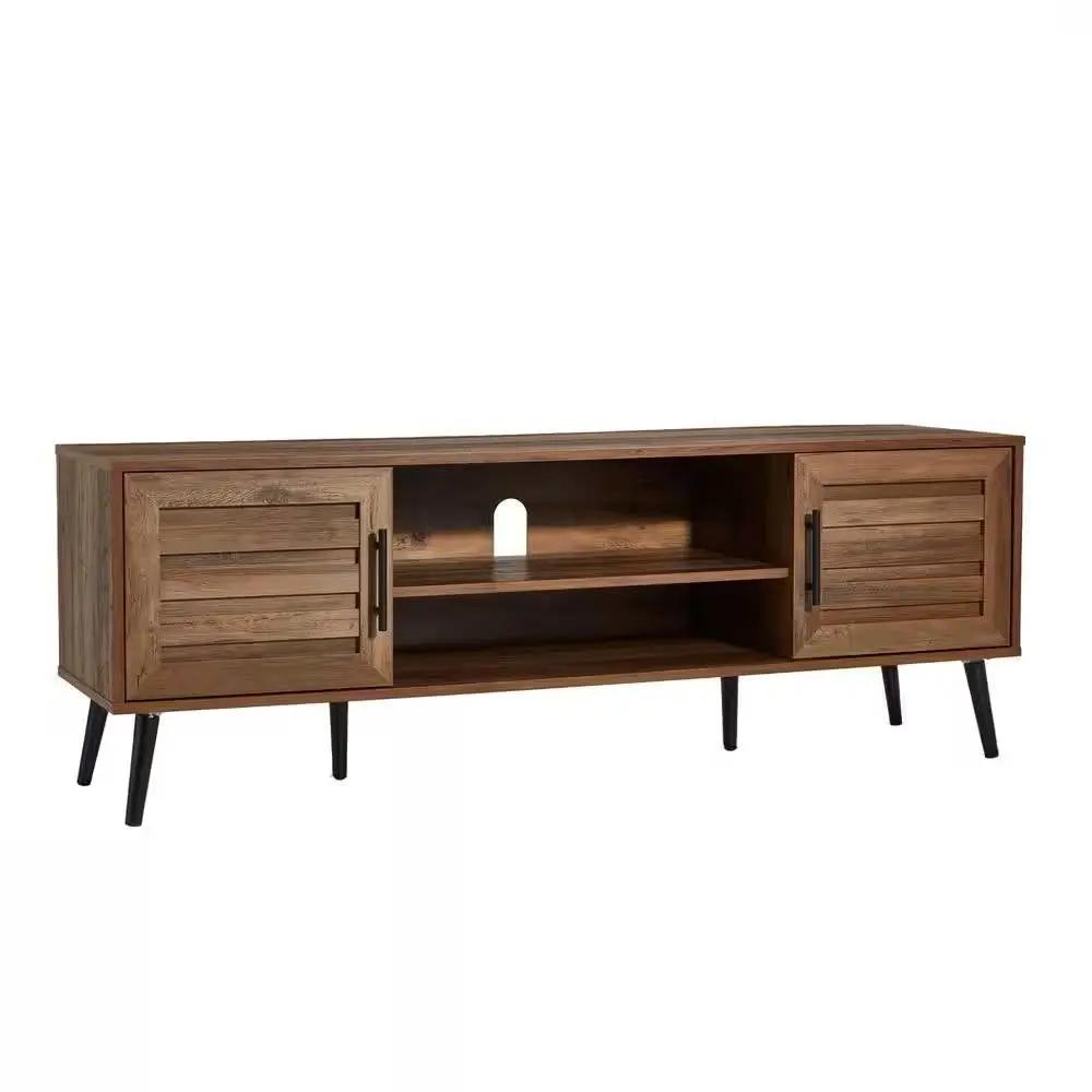 Modern Rustic Wood Finish TV Stand with Mid-Century Legs - for TV up to 65-inch by HomePacific