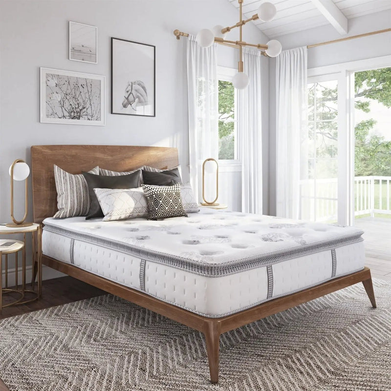 12 inch Medium Firm Pillow Top Hybrid Mattress In A Box - King Size by HomePacific