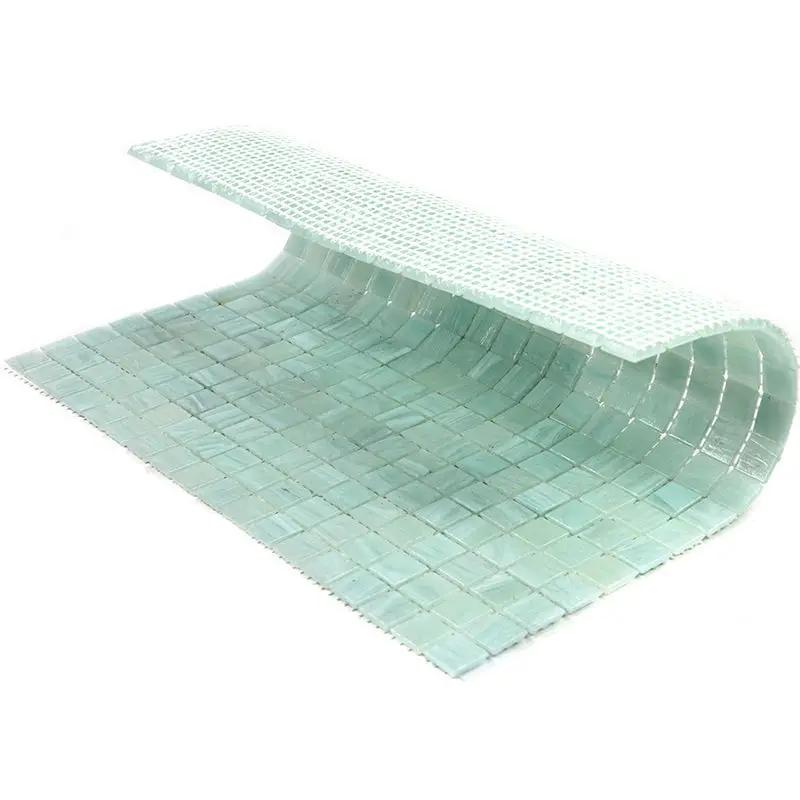 Ice Green 12x12 Glossy Uniform Square Glass Mosaic Tile (20 pack, 18.69 sq ft/case) by Apollo Tile
