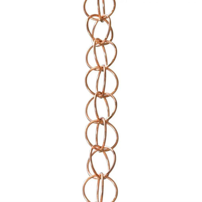 Pure Copper Rings 8.5-ft Rain Chain Rain Gutter Downspout by HomePacific