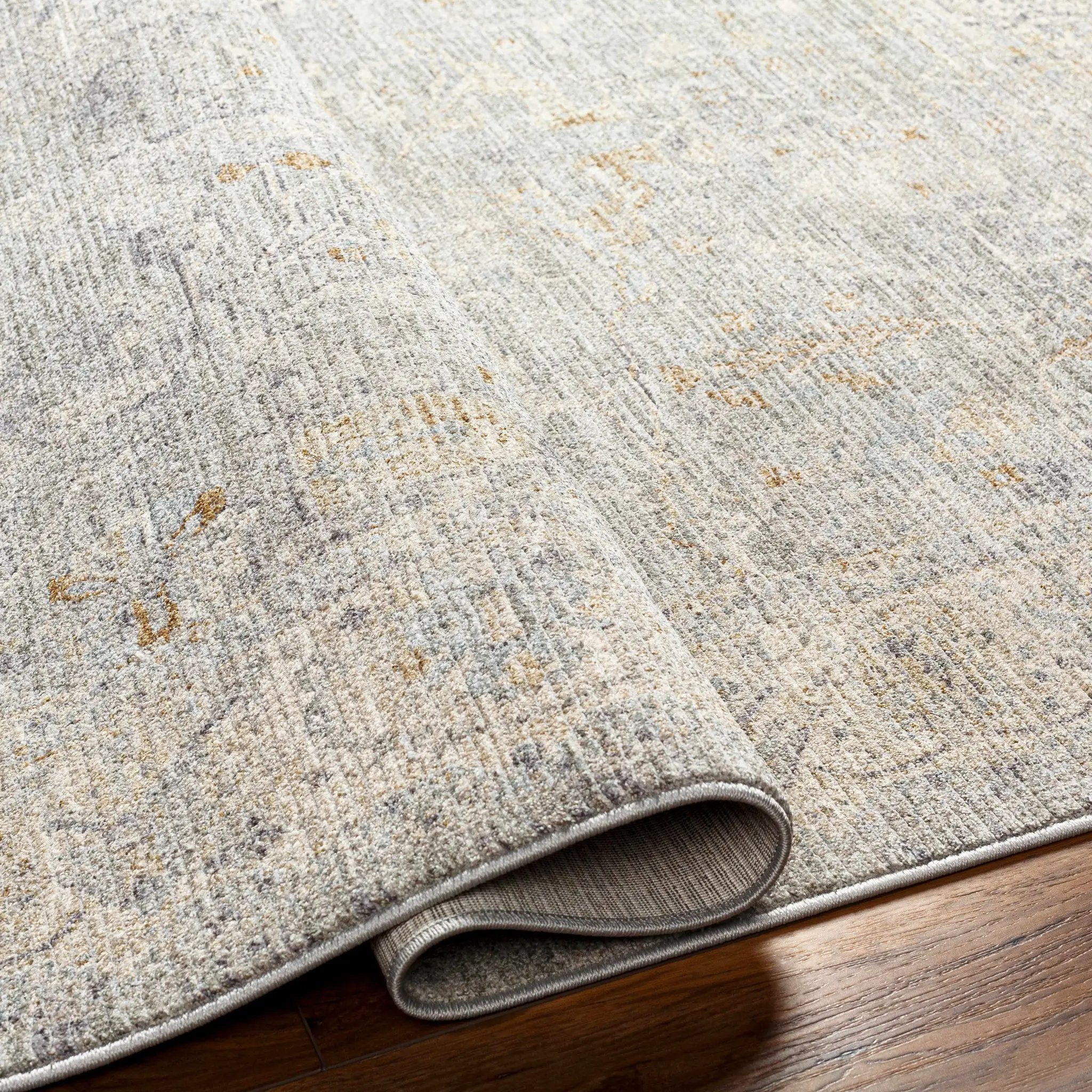 Merv Beige Neutral Thick Luxe Statement Rug by Boutique Rugs